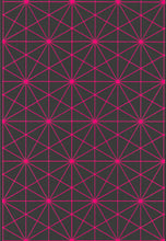 Pink Hexagon Graph Wrapping Paper