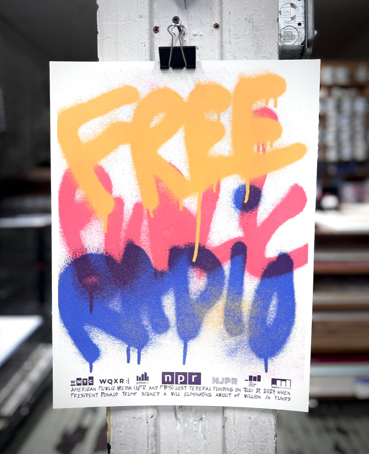Max Davidowitz: Free Public Radio Poster