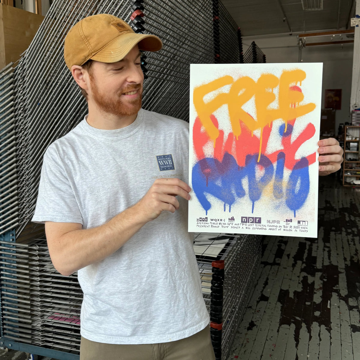 Max Davidowitz: Free Public Radio Poster