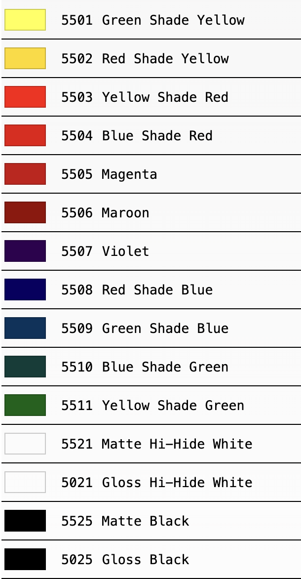 TW Graphics Single Pigment Mixing Colors