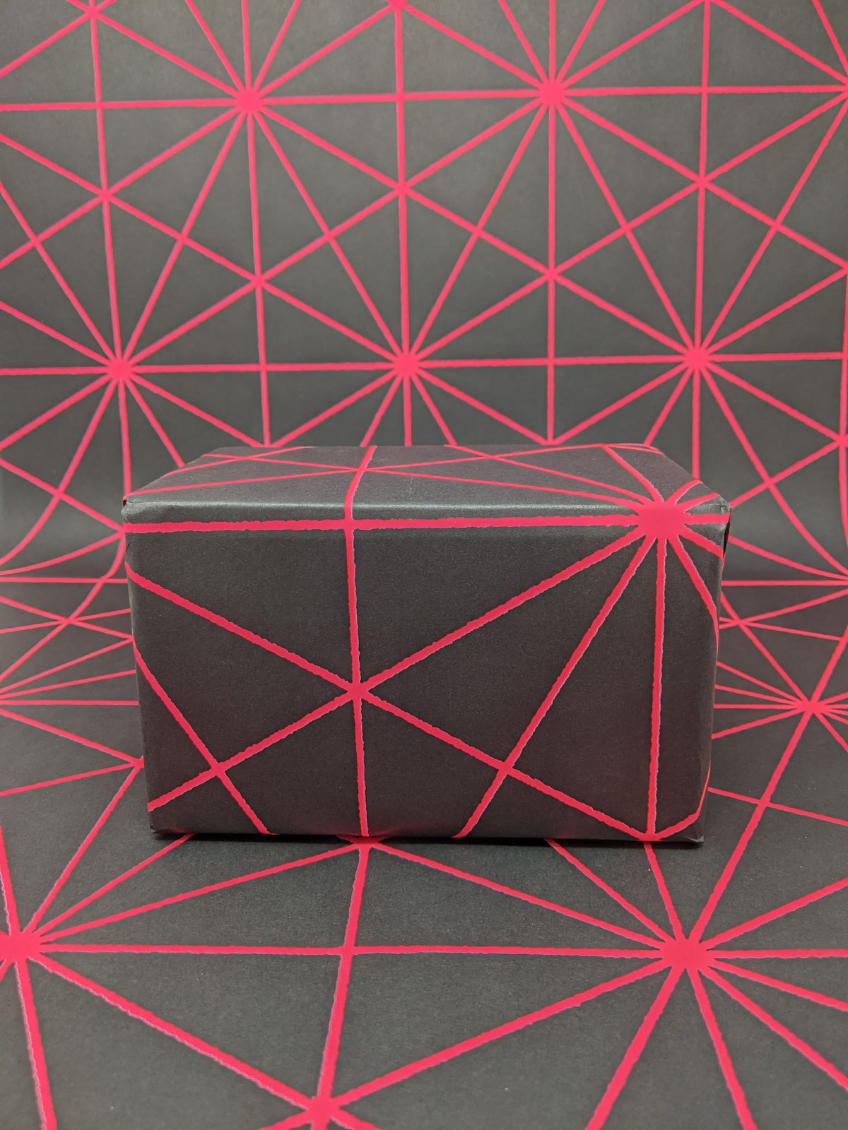 Pink Hexagon Graph Wrapping Paper