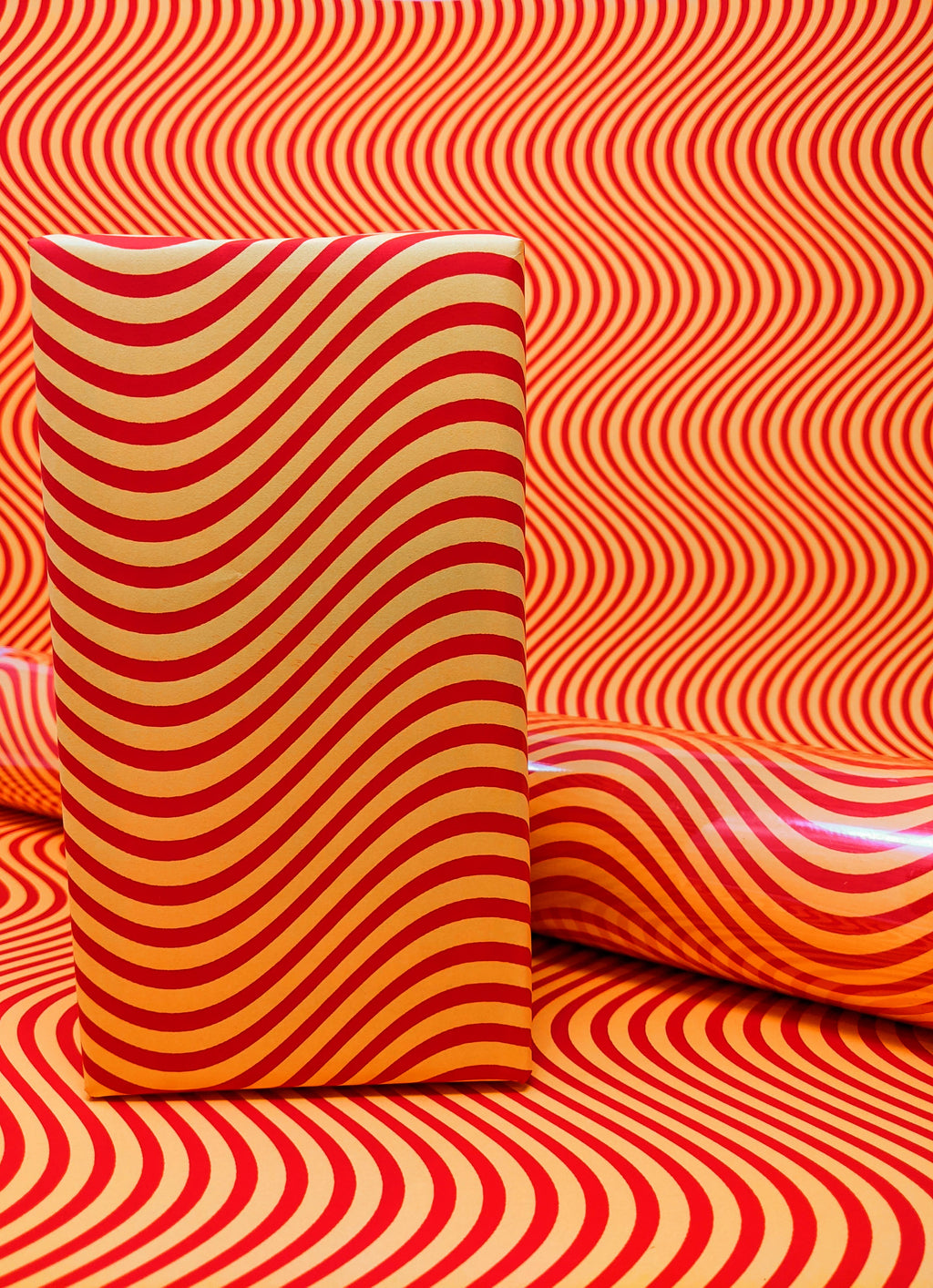 Wrapping Paper: Orange Waves