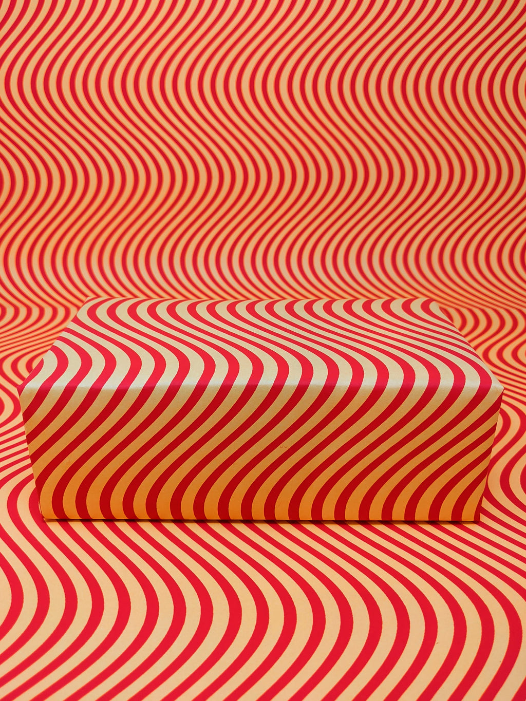 Wrapping Paper: Orange Waves