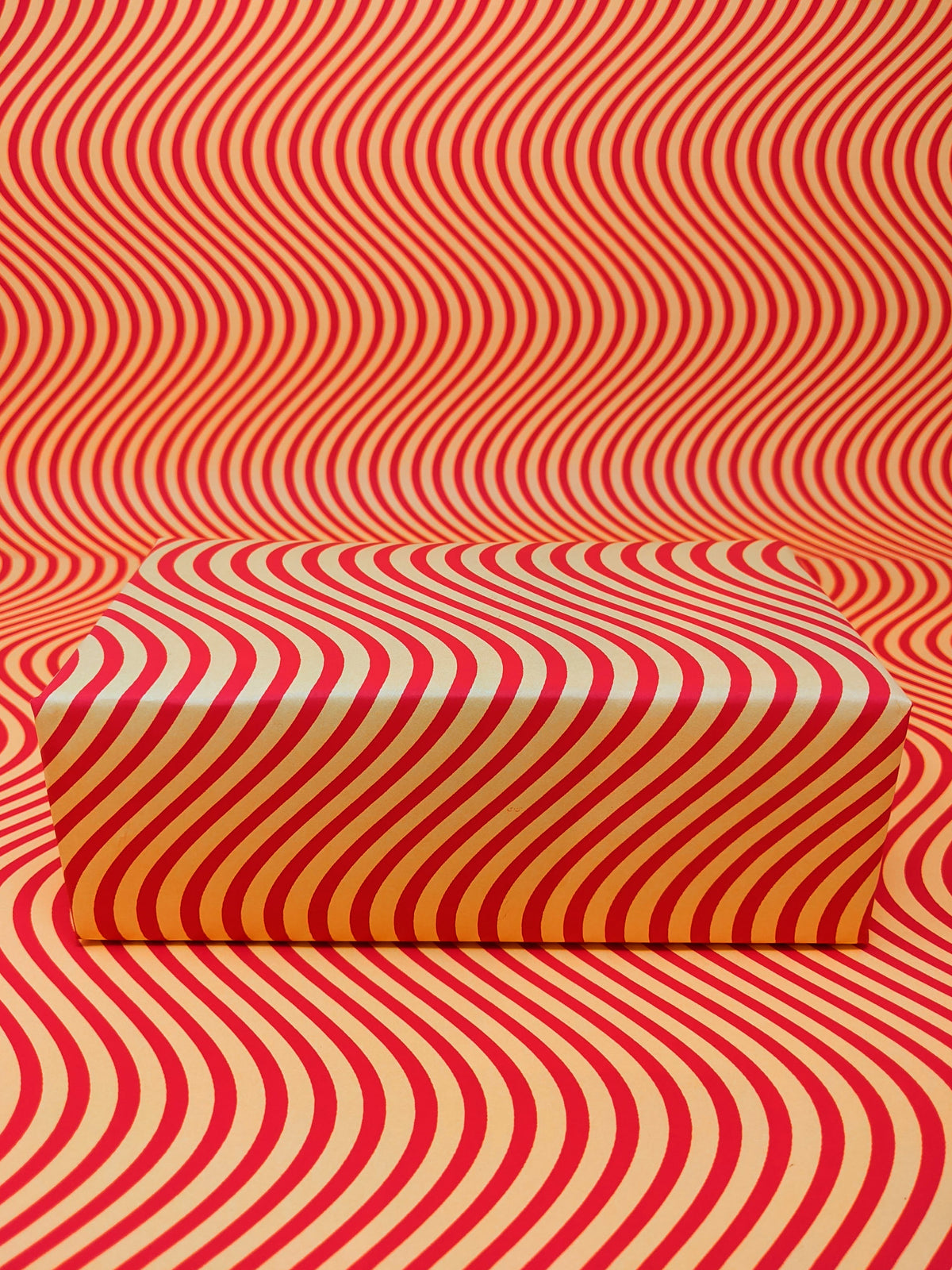 Wrapping Paper: Orange Waves