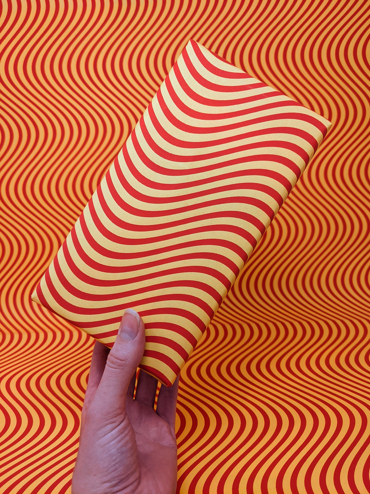 Wrapping Paper: Orange Waves