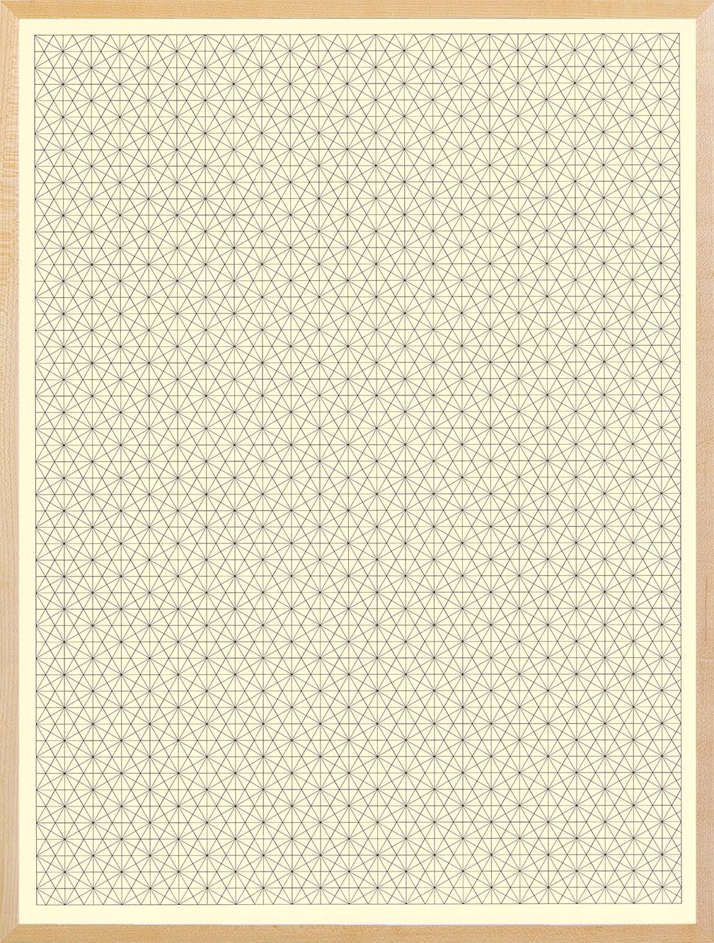 Black Bisected Hexagon Graph Paper