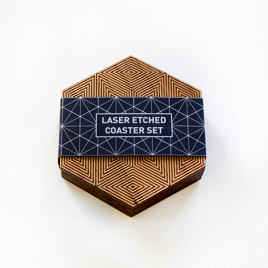 Laser Etched Coaster Set