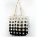 Tote Bag: Halftone White Handle