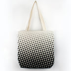 Tote Bag: Halftone White Handle