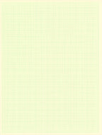 Screenprint of a pale green square grid with heavier lines every fifth square, on cream paper