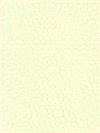 Screenprint of a pale green pentagon tiling on cream paper