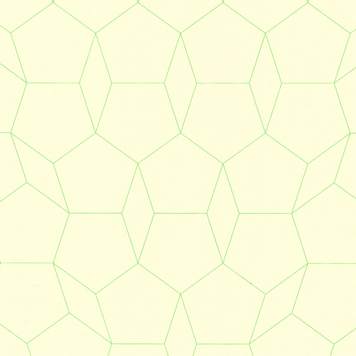 Green Pentagon Graph Paper