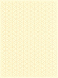 Screenprint of overlapping pale orange hexagon outlines in a repeating pattern, on cream paper