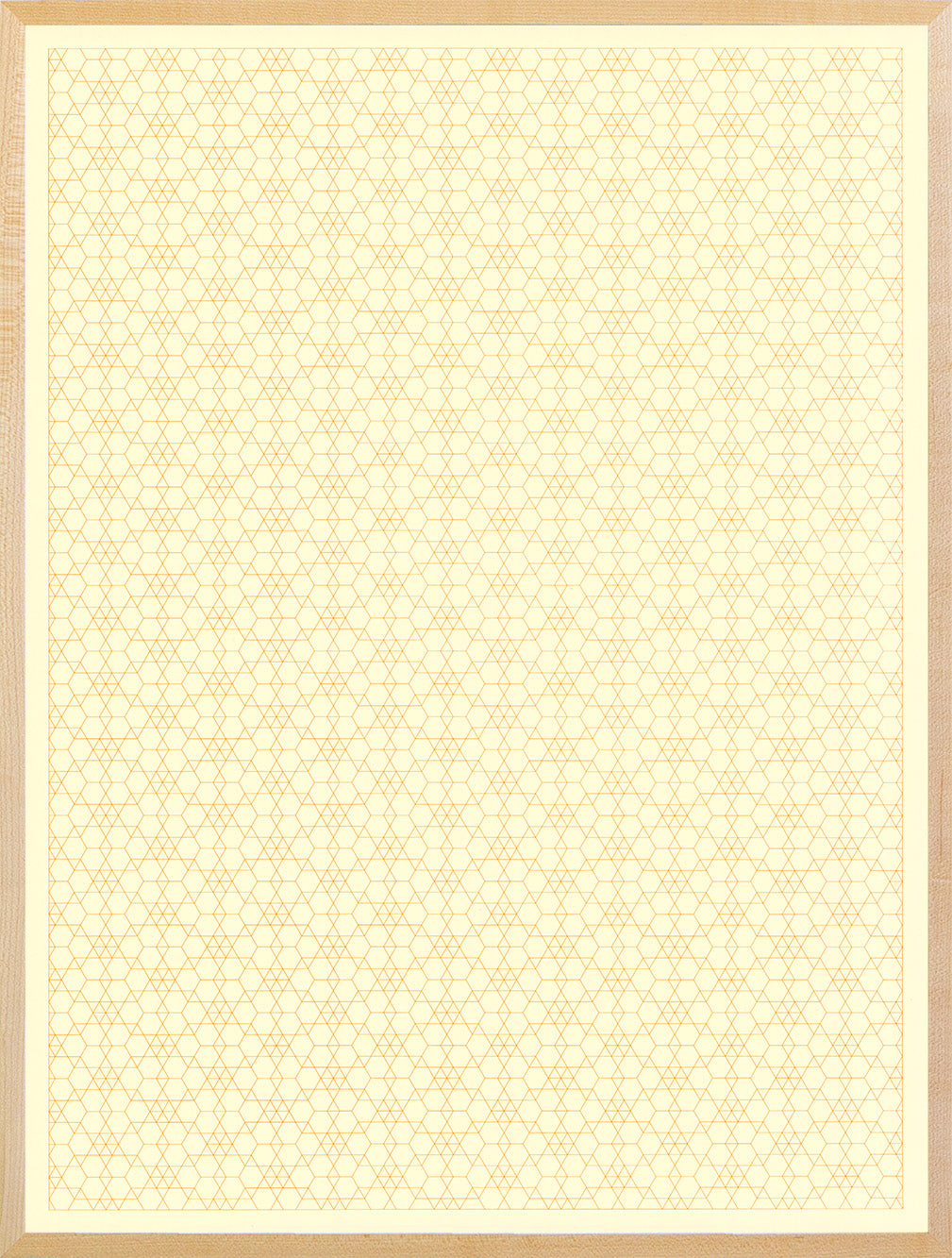 Graph Paper: Orange Hexagon Echo