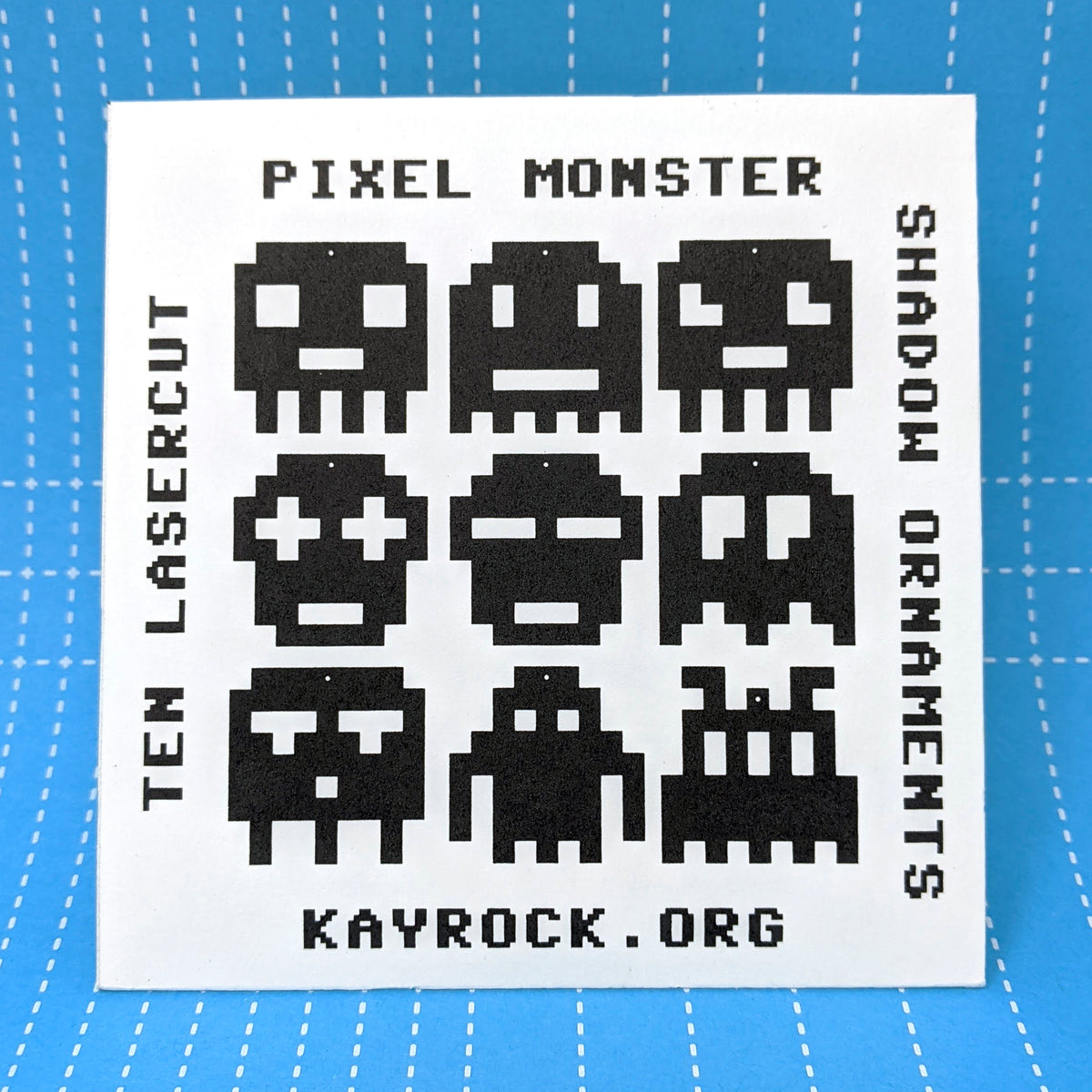 Pixel Monster Shadow Ornaments